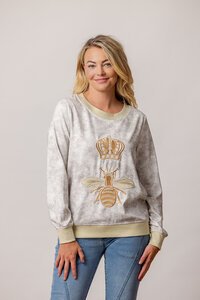 Moss - QUEEN BEE Sweat in Faded Marl