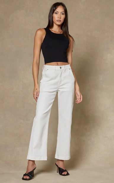 Dricoper - CODY KICK FLARE Ivory Jeans