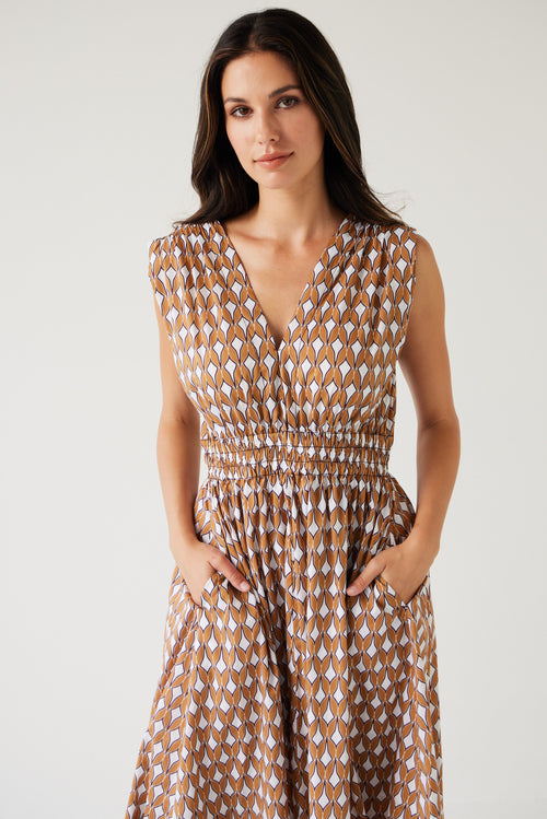 Tuesday - JOSHUA Gold Print Dress