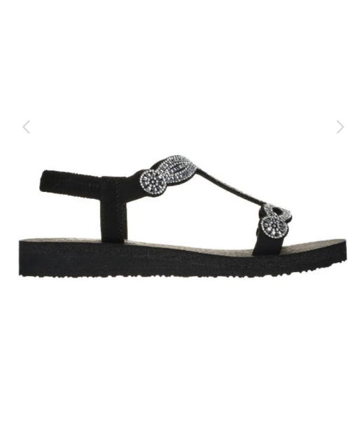 Skechers - MEDITATION Black/Silver Sandal