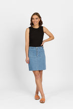 Knewe - POTTER Palm Blue Skirt K4029