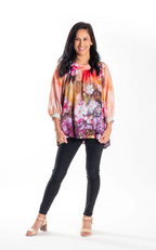 Jellicoe - SURROUND Apricot Floral Top - 25-3