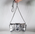 MINX - COSMIC DIVA Silver Crinkle Handbag