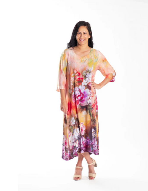 Jellicoe - FLEUR Apricot Floral Dress - 25-1