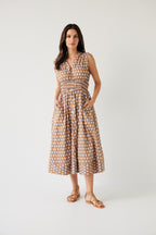 Tuesday - JOSHUA Gold Print Dress