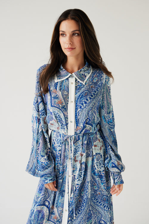 Tuesday - YOYO Blue Paisley Dress